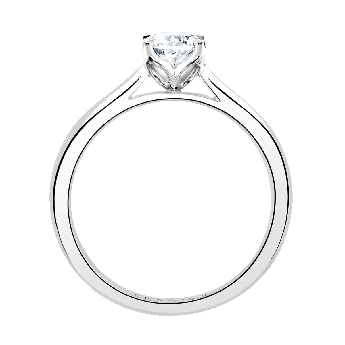 Platinum 2ct Oval Cut Laboratory Grown Diamond Solitaire sold by C.W. Sellors product image thumbnail 3