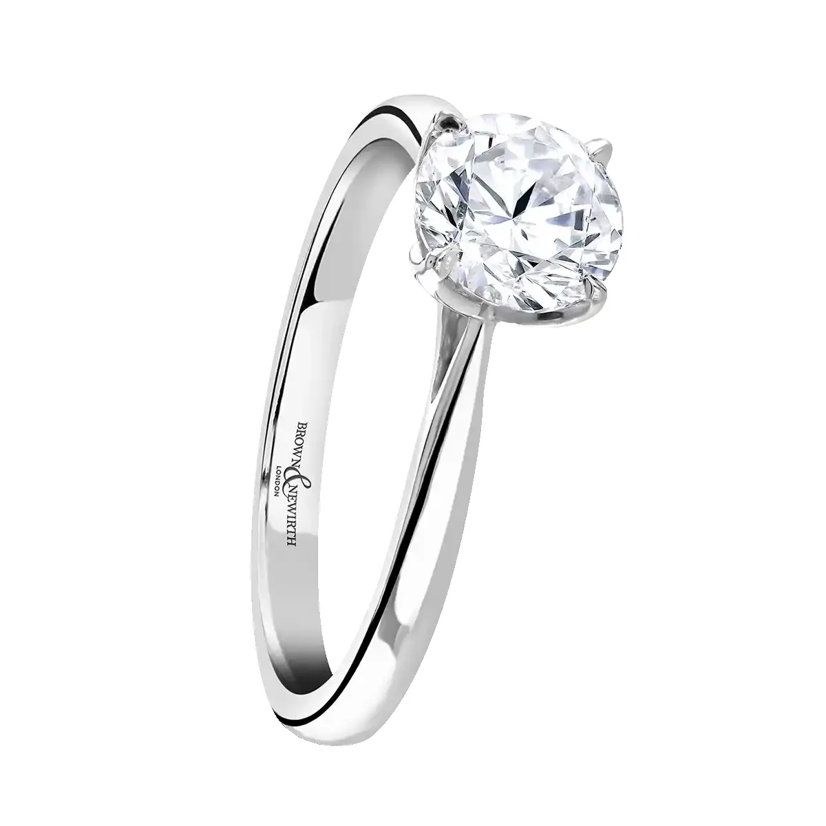 Platinum 1ct Round Brilliant Cut Laboratory Grown Diamond Solitaire sold by C.W. Sellors product image thumbnail 2