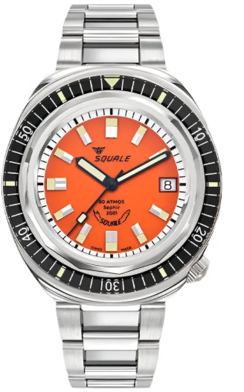 Squale 2001 Reverse Orange Watch sold by C.W. Sellors