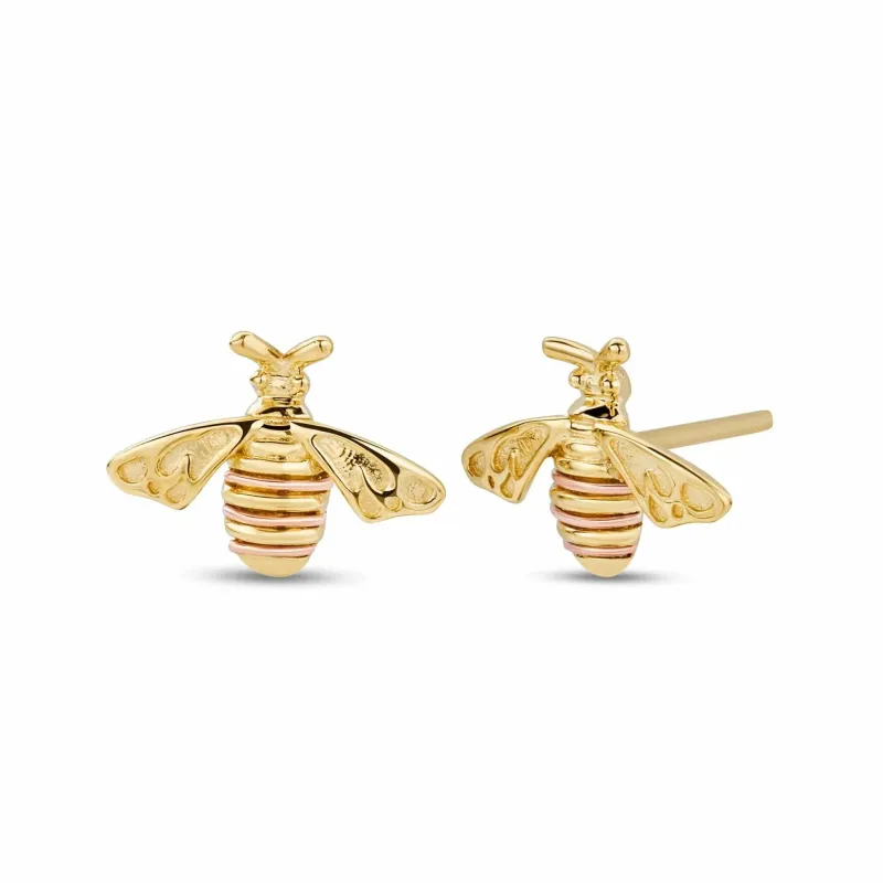 Clogau Nature's Wonder 9ct Solid Gold Honey Bee Stud Earrings sold by C.W. Sellors
