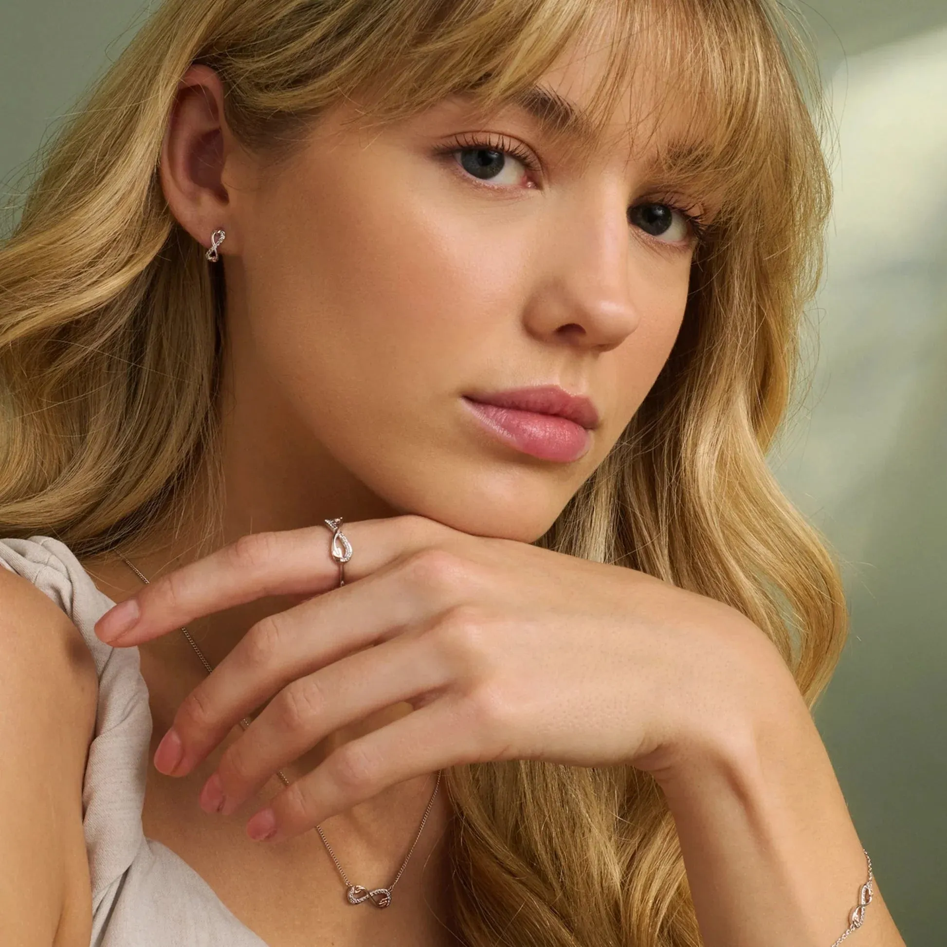 Clogau Tree of Life Sterling Silver Infinity Stud Earrings with Topaz sold by C.W. Sellors product image thumbnail 2