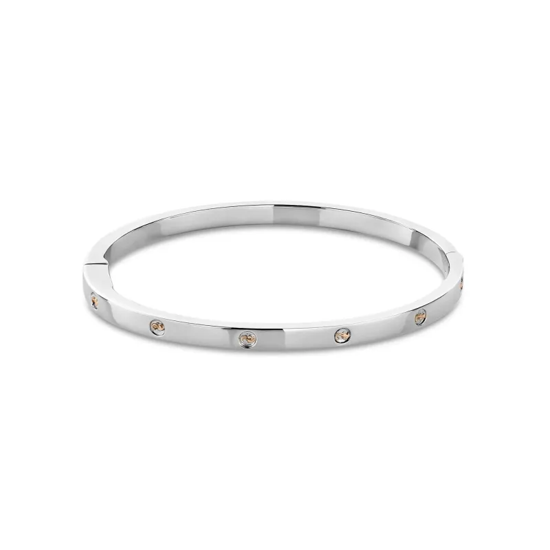 Clogau Insignia Sterling Silver Slim Bangle sold by C.W. Sellors