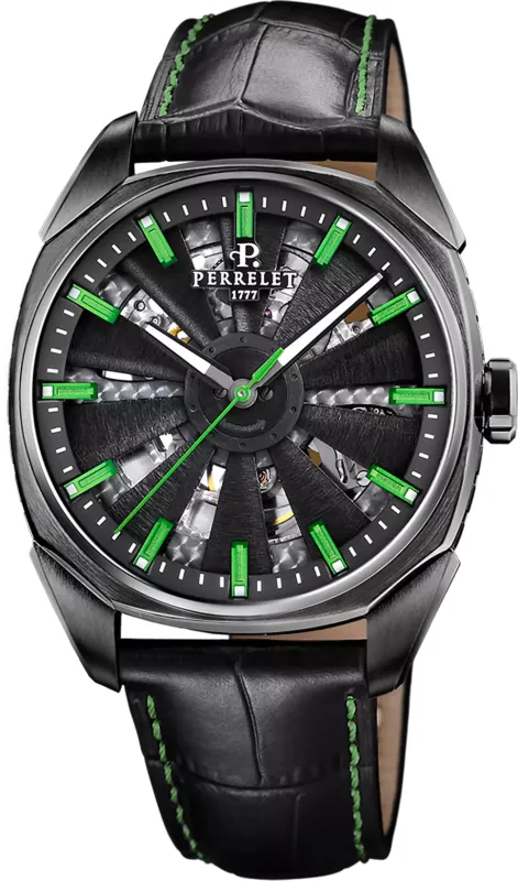 Perrelet Turbine Urban Skeleton 3 Hands Watch sold by C.W. Sellors