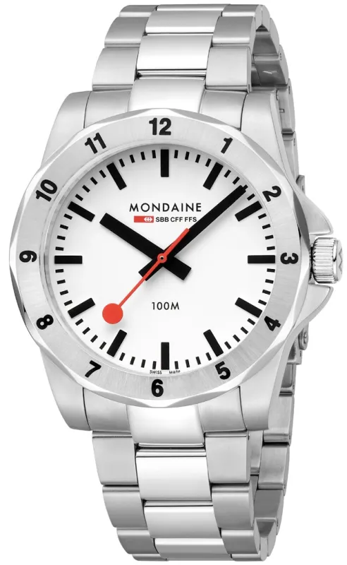 Mondaine Numeri White Watch sold by C.W. Sellors