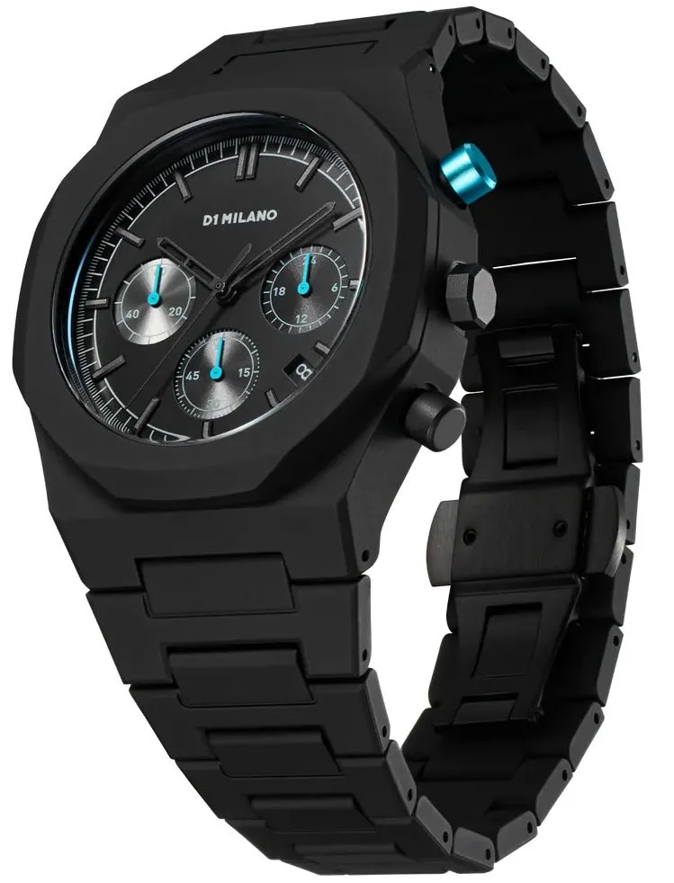D1 Milano Polychrono Characoal Black Watch sold by C.W. Sellors product image thumbnail 2