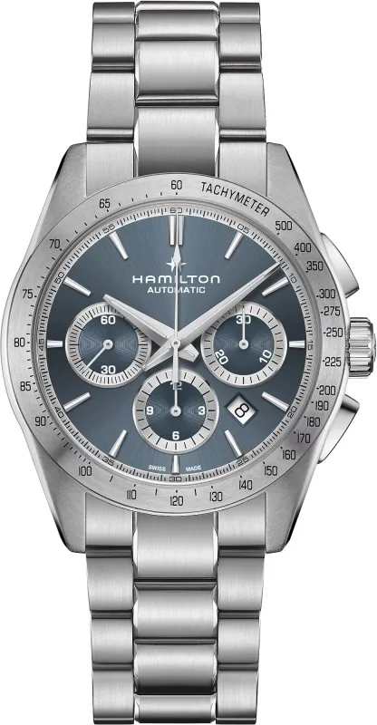 Hamilton Ex-Display Jazzmaster Performer Automatic Chrono Blue made by C.W. Sellors