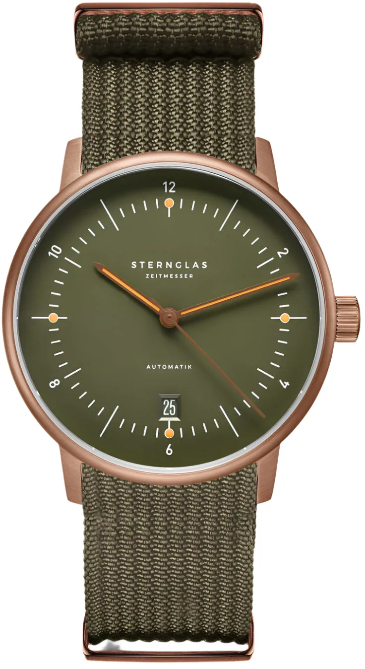 Sternglas Naos Automatik Dark Green Bronze Watch sold by C.W. Sellors