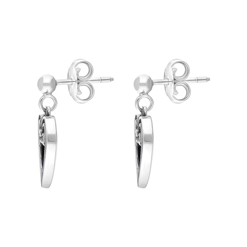 Sterling Silver and Blue John Gate Heart Stud Earrings sold by C.W. Sellors product image thumbnail 2