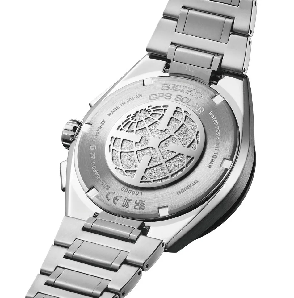 Seiko Astron Watch GPS Solar Dual Time Chronograph in Slate Blue sold by C.W. Sellors product image thumbnail 2