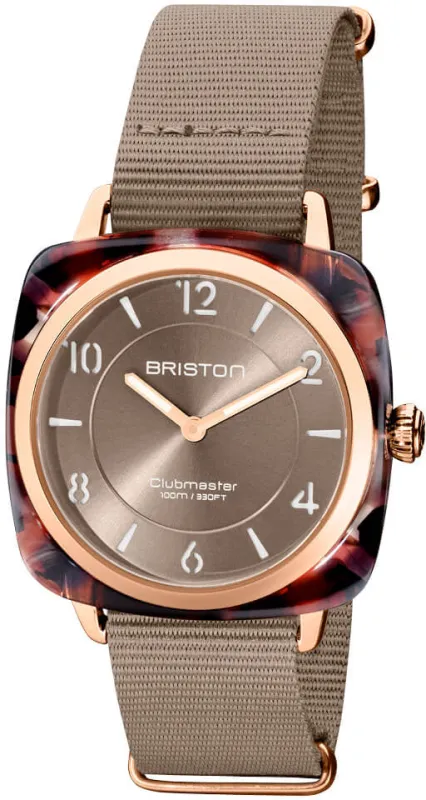 Briston Clubmaster Chic HM Grey Taupe Watch made by C.W. Sellors