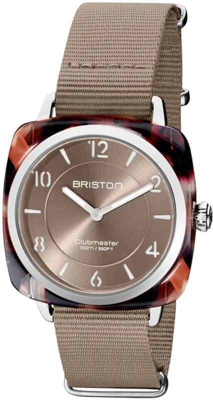 Briston Clubmaster Chic HM Grey Taupe Watch made by C.W. Sellors