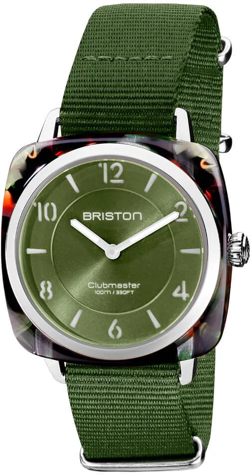 Briston Clubmaster Chic HM Olive Green Watch sold by C.W. Sellors