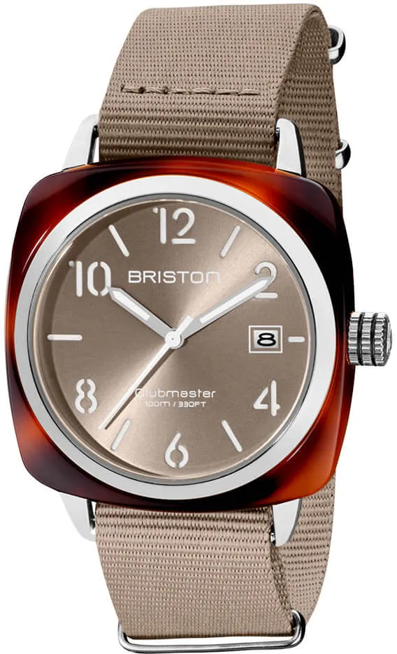 Briston Clubmaster Classic HMS Grey Taupe Watch sold by C.W. Sellors