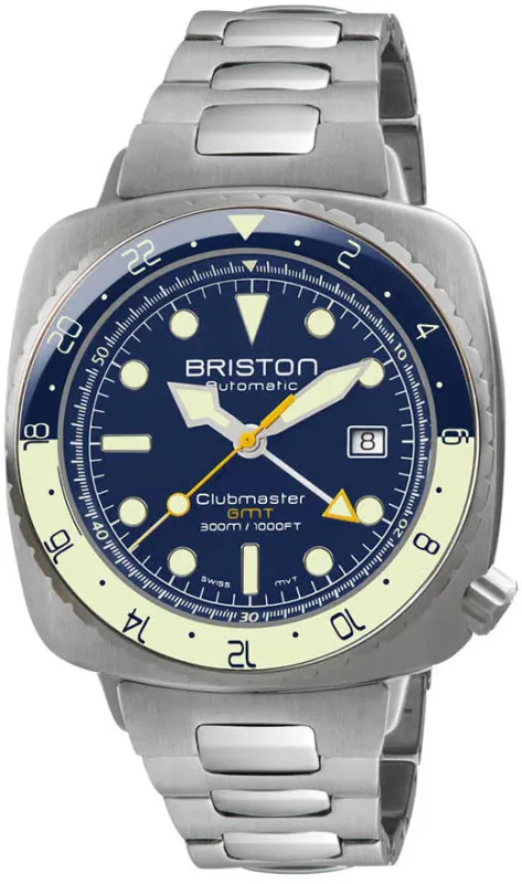 Briston Clubmaster Diver Pro GMT Steel Watch sold by C.W. Sellors