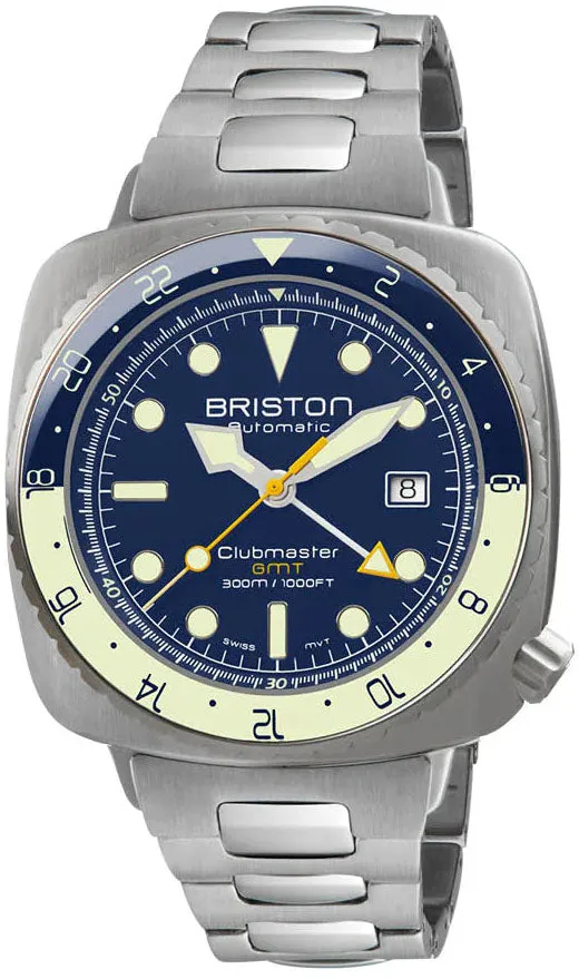Briston Clubmaster Diver Pro GMT Steel Watch sold by C.W. Sellors