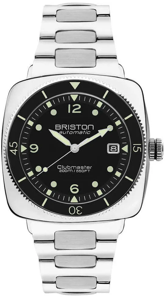 Briston Clubmaster Legend Diver Steel Black Watch sold by C.W. Sellors