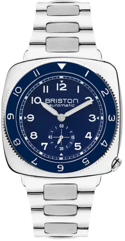 Briston Clubmaster Legend Small Second Steel Navy Blue Watch sold by C.W. Sellors
