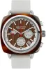 Briston Clubmaster Regatta Chrono Walnut White Watch sold by C.W. Sellors