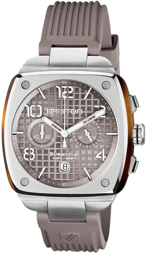Briston Streamliner Urban Chrono Grey Taupe Watch sold by C.W. Sellors