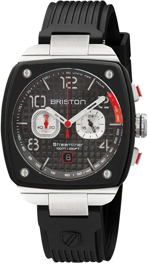 Briston Streamliner Urban Chrono Rubber Black Watch sold by C.W. Sellors