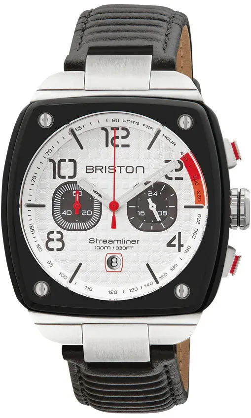 Briston Streamliner Urban Chrono White Watch sold by C.W. Sellors