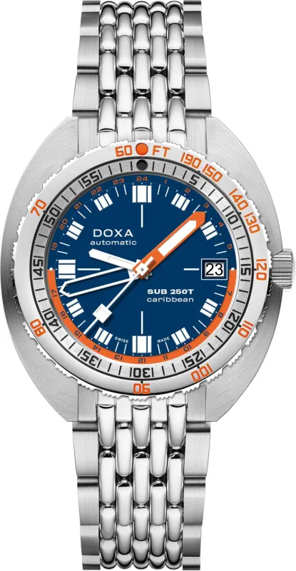 Doxa SUB 250T GMT Caribbean Bracelet Watch sold by C.W. Sellors