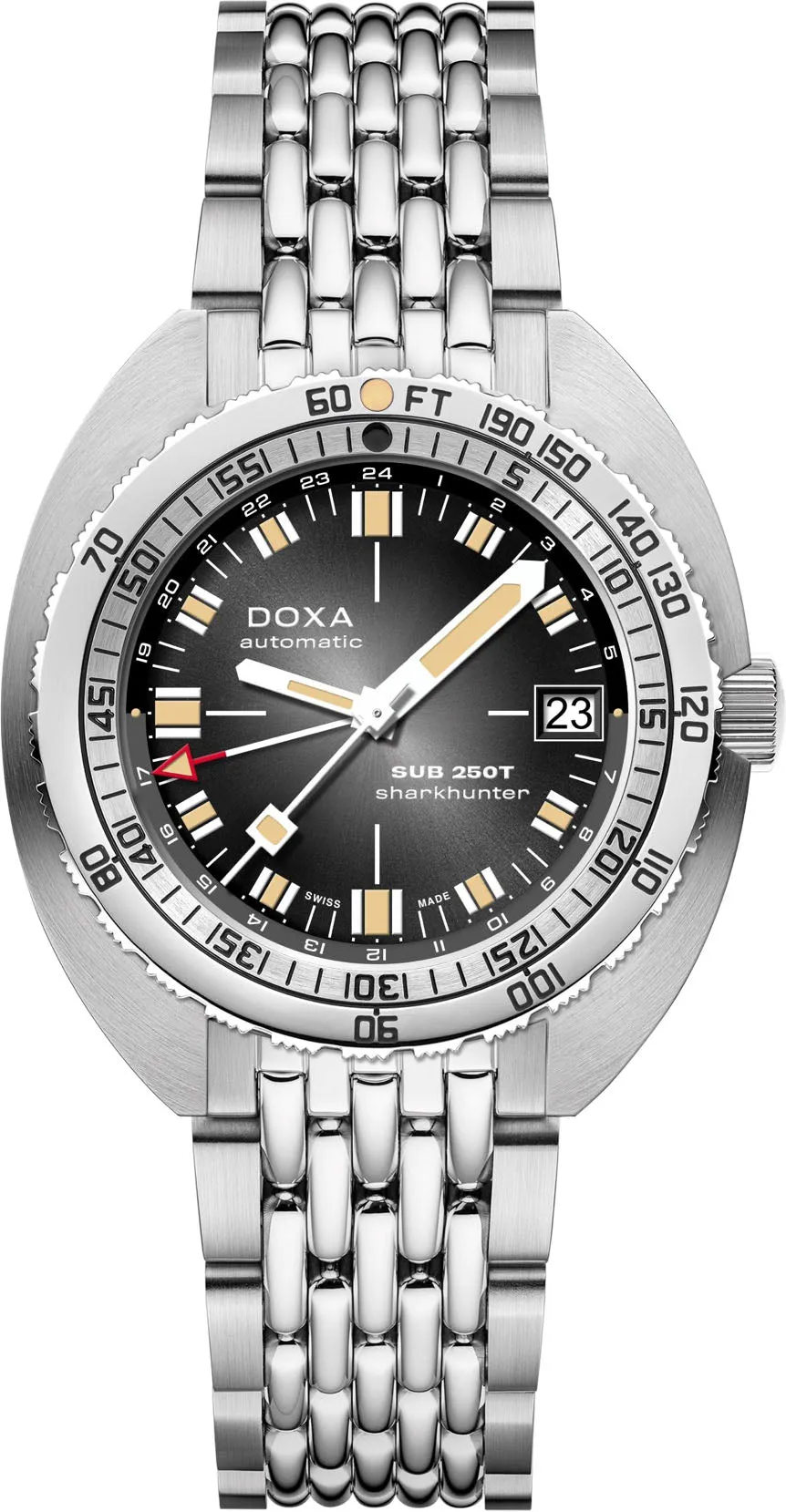 Doxa SUB 250T GMT Sharkhunter Vintage Bracelet Watch sold by C.W. Sellors