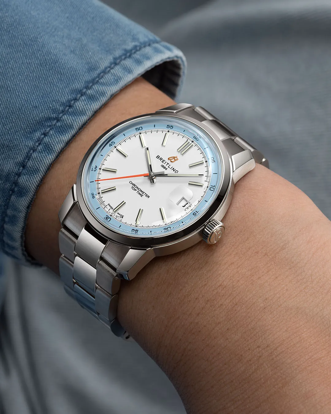 Breitling Top Time B31 Light Blue Bracelet Watch sold by C.W. Sellors product image thumbnail 5