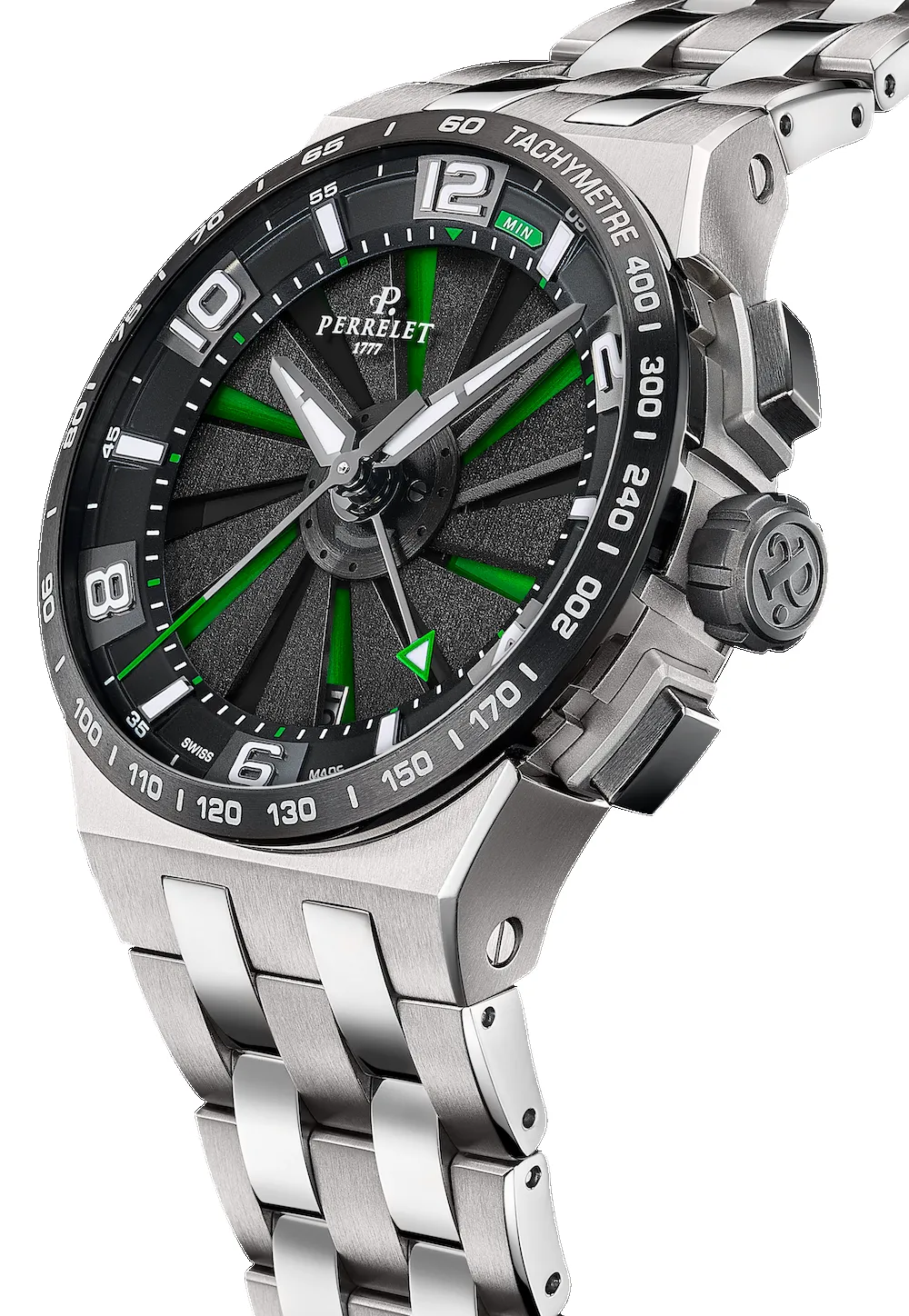 Perrelet Turbine Chrono NEO Green Watch Pre-Order sold by C.W. Sellors product image thumbnail 3
