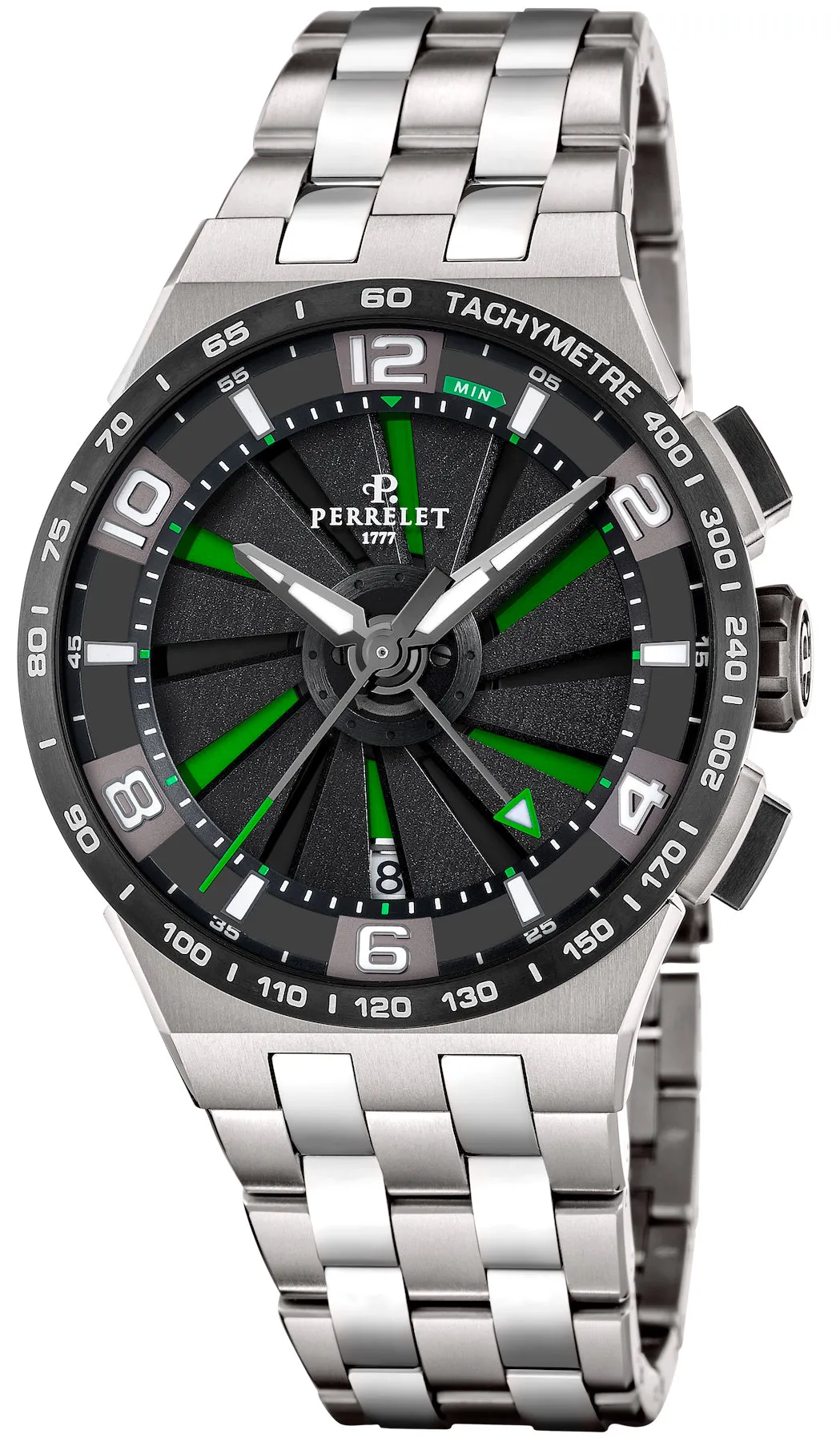 Perrelet Turbine Chrono NEO Green Watch Pre-Order sold by C.W. Sellors