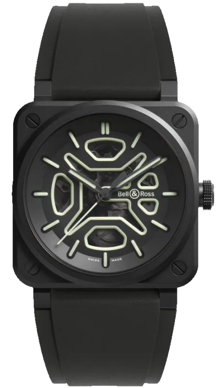 Bell & Ross BR 03 Skeleton Lum Ceramic Watch sold by C.W. Sellors