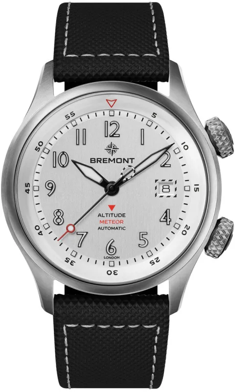 Bremont Altitude MB Meteor Silver Orange Barrel Leather Watch sold by C.W. Sellors
