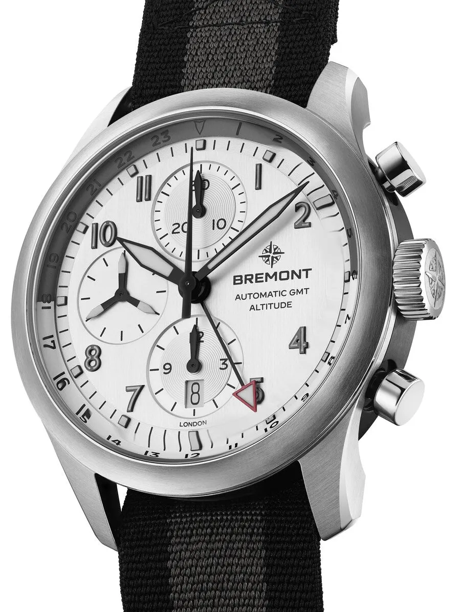 Bremont Altitude Chronograph GMT Silver Nato Watch sold by C.W. Sellors product image thumbnail 2