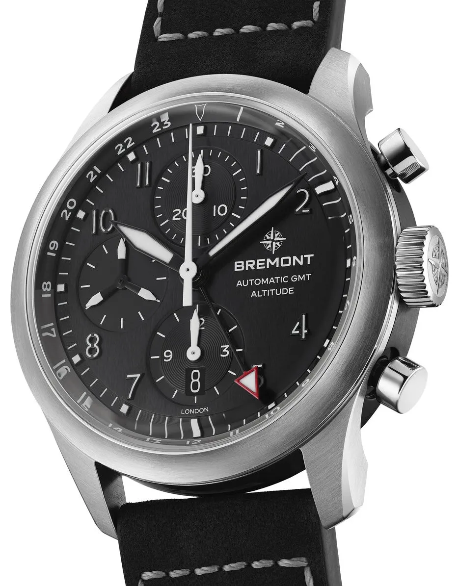 Bremont Altitude Chronograph GMT Black Leather Watch sold by C.W. Sellors product image thumbnail 2
