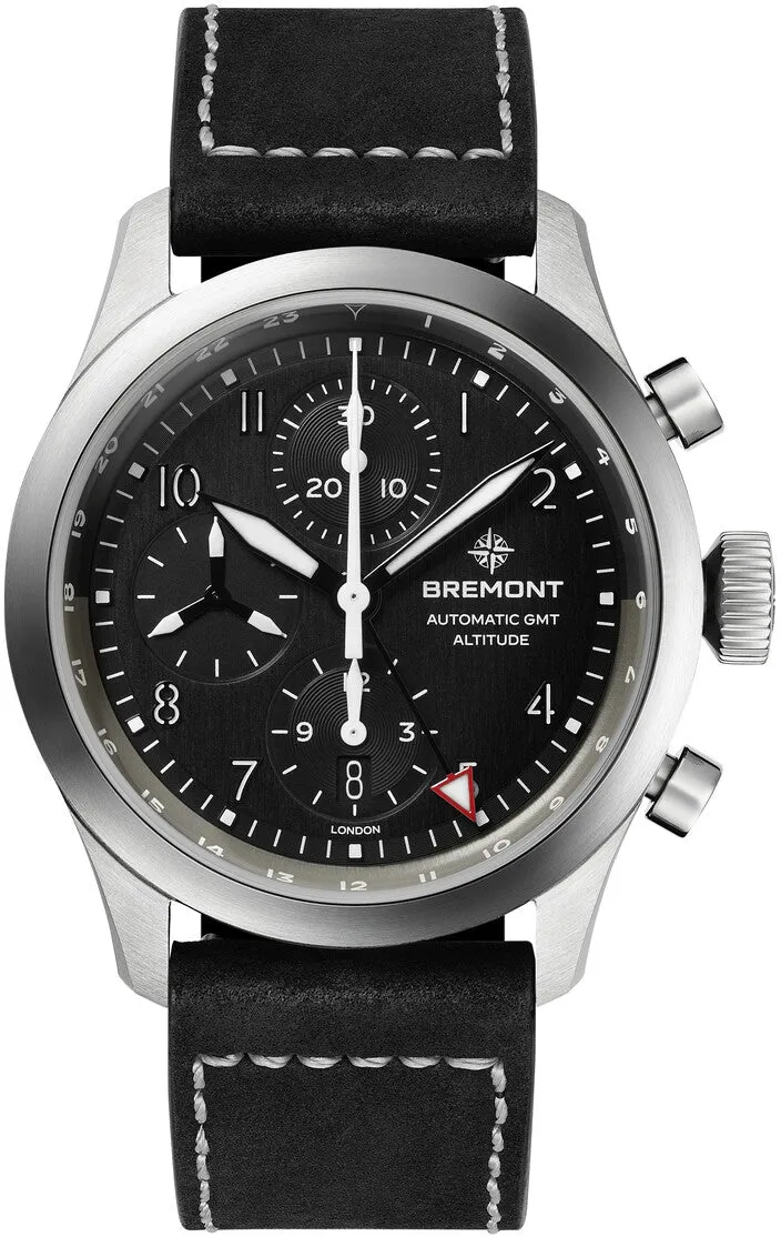 Bremont Altitude Chronograph GMT Black Leather Watch sold by C.W. Sellors