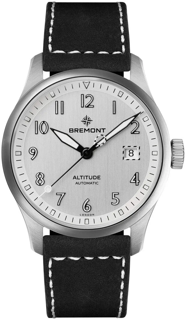 Bremont Altitude 39 Date Silver Leather Watch sold by C.W. Sellors