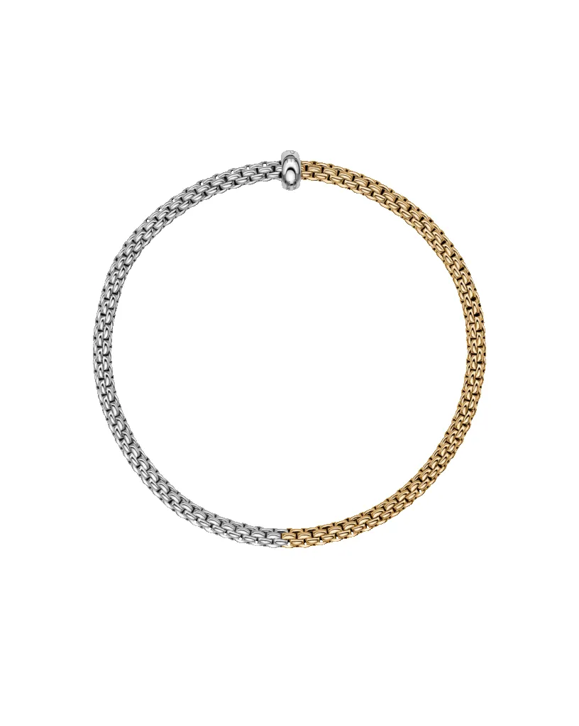 Fope 18ct Yellow & White Gold Bicolour Diamond Flex'it Bracelet sold by C.W. Sellors product image thumbnail 2