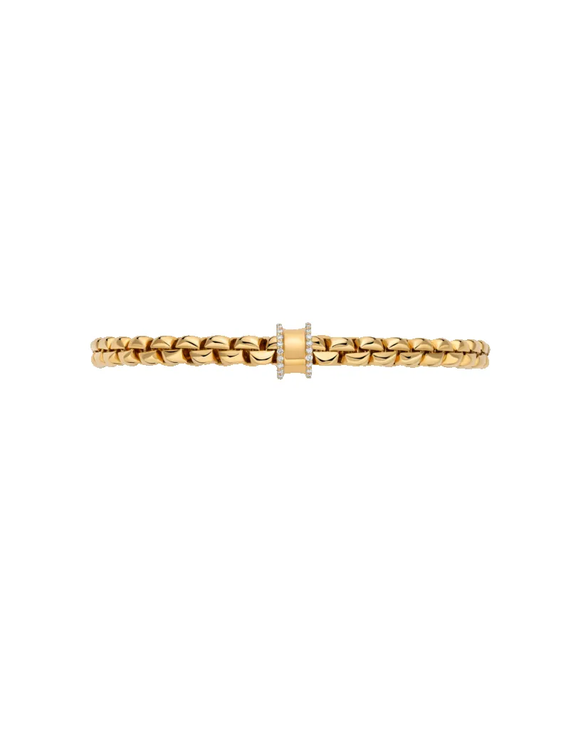 Fope 18ct Yellow Gold 0.17ct Diamond Pavé Flex'it Bracelet sold by C.W. Sellors product image thumbnail 3