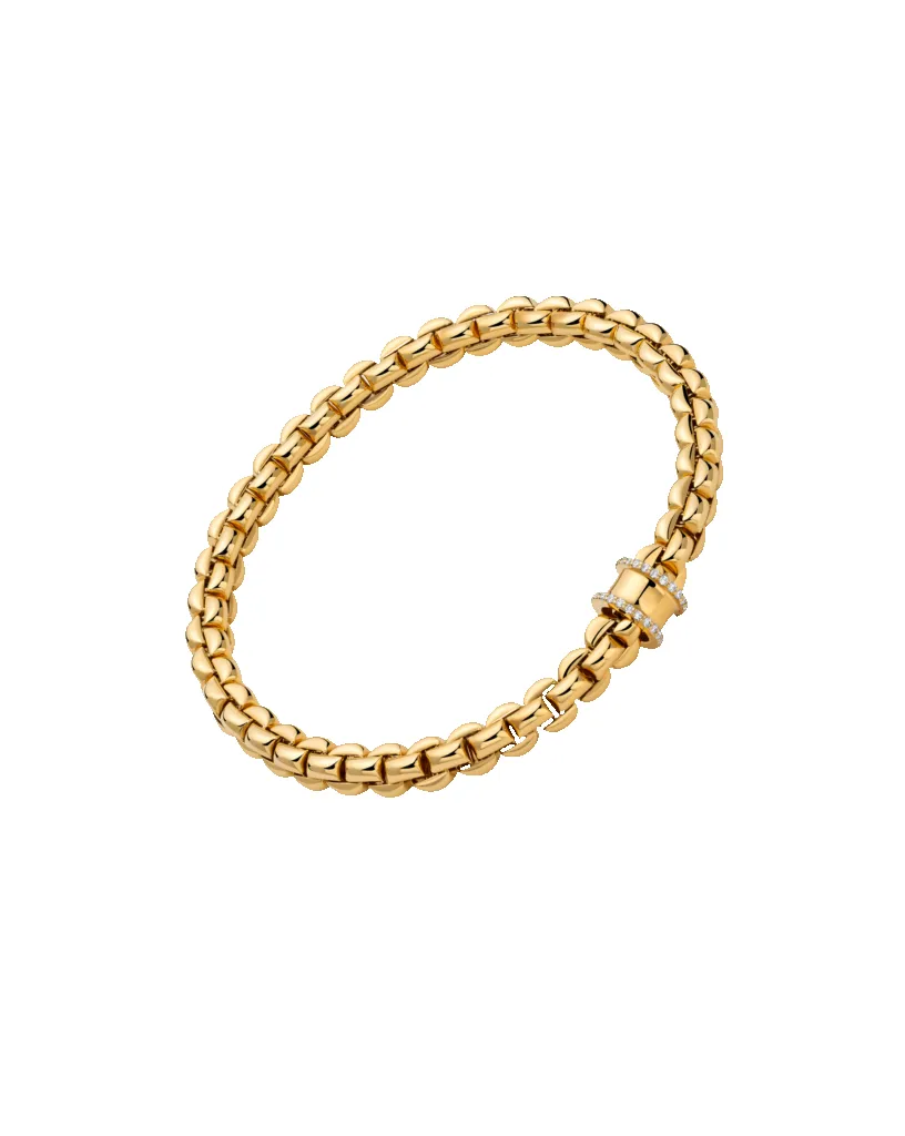 Fope 18ct Yellow Gold 0.17ct Diamond Pavé Flex'it Bracelet sold by C.W. Sellors product image thumbnail 2