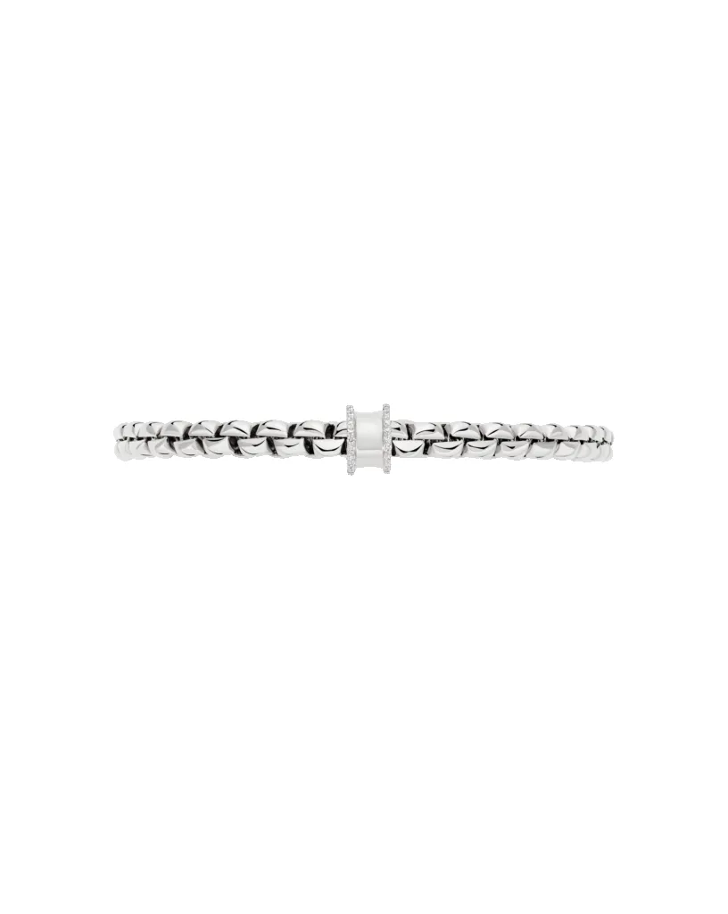 Fope 18ct White Gold 0.17ct Diamond Pavé Flex'it Bracelet sold by C.W. Sellors product image thumbnail 3
