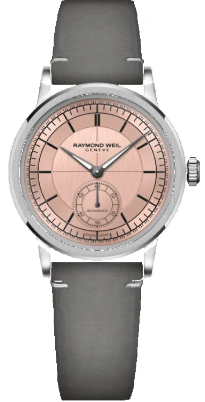 Raymond Weil Millesime Automatic Small Seconds Salmon Watch sold by C.W. Sellors