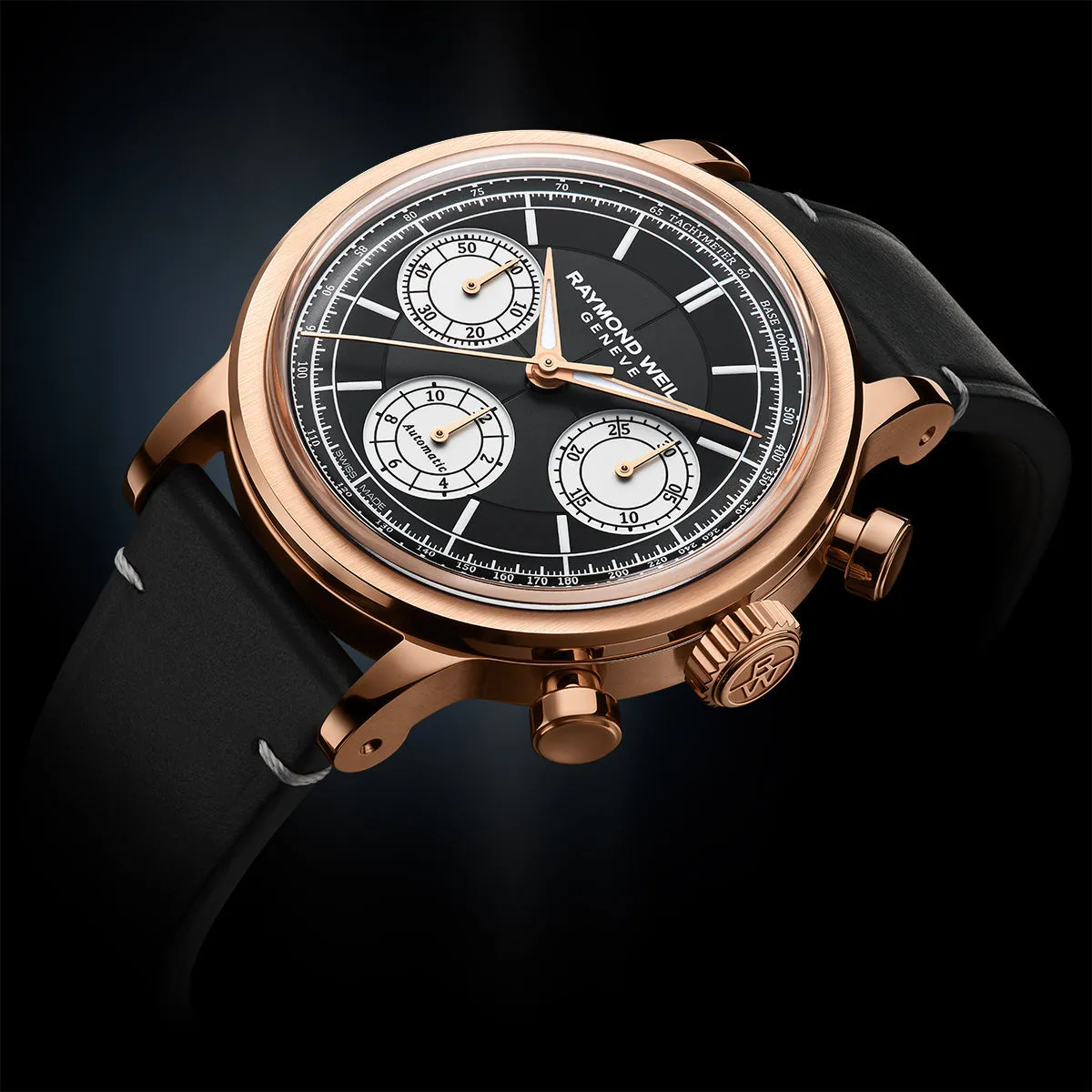 Raymond Weil Millesime Automatic Tri-Compax Chronograph Black Sector Watch sold by C.W. Sellors product image thumbnail 5