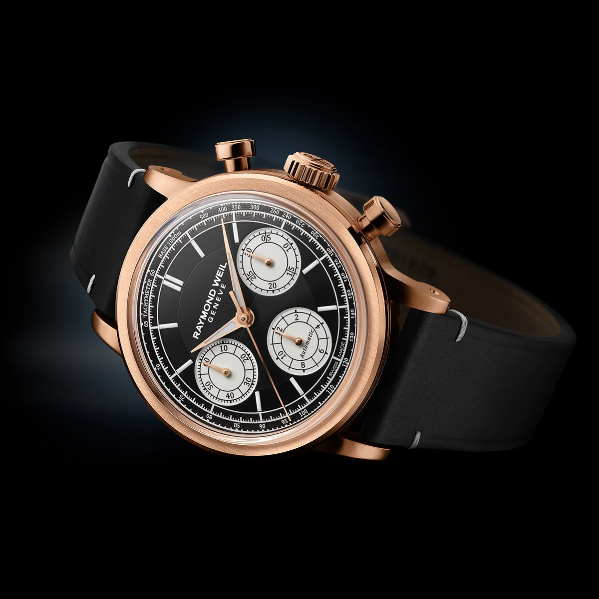 Raymond Weil Millesime Automatic Tri-Compax Chronograph Black Sector Watch sold by C.W. Sellors product image thumbnail 4