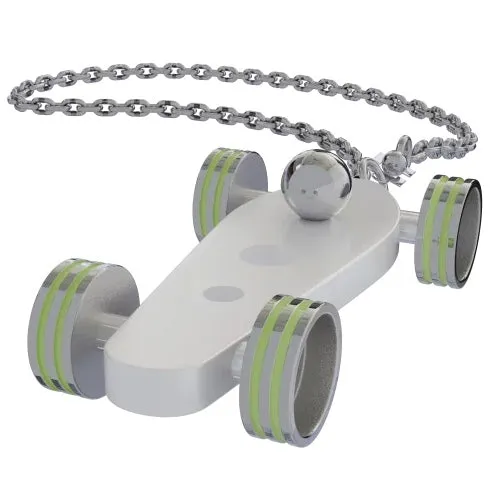 B.R.M. Key Chain Bolides by B.R.M White w Apple Green Wheel Support Chain sold by C.W. Sellors