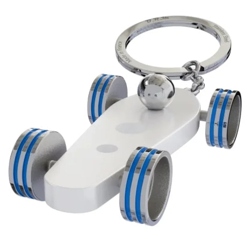 B.R.M. Key Ring Bolides by B.R.M White w French Blue Wheel Support Ring sold by C.W. Sellors