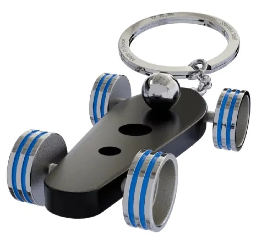 B.R.M. Key Ring Bolides by B.R.M Black w French Blue Wheel Support Ring sold by C.W. Sellors
