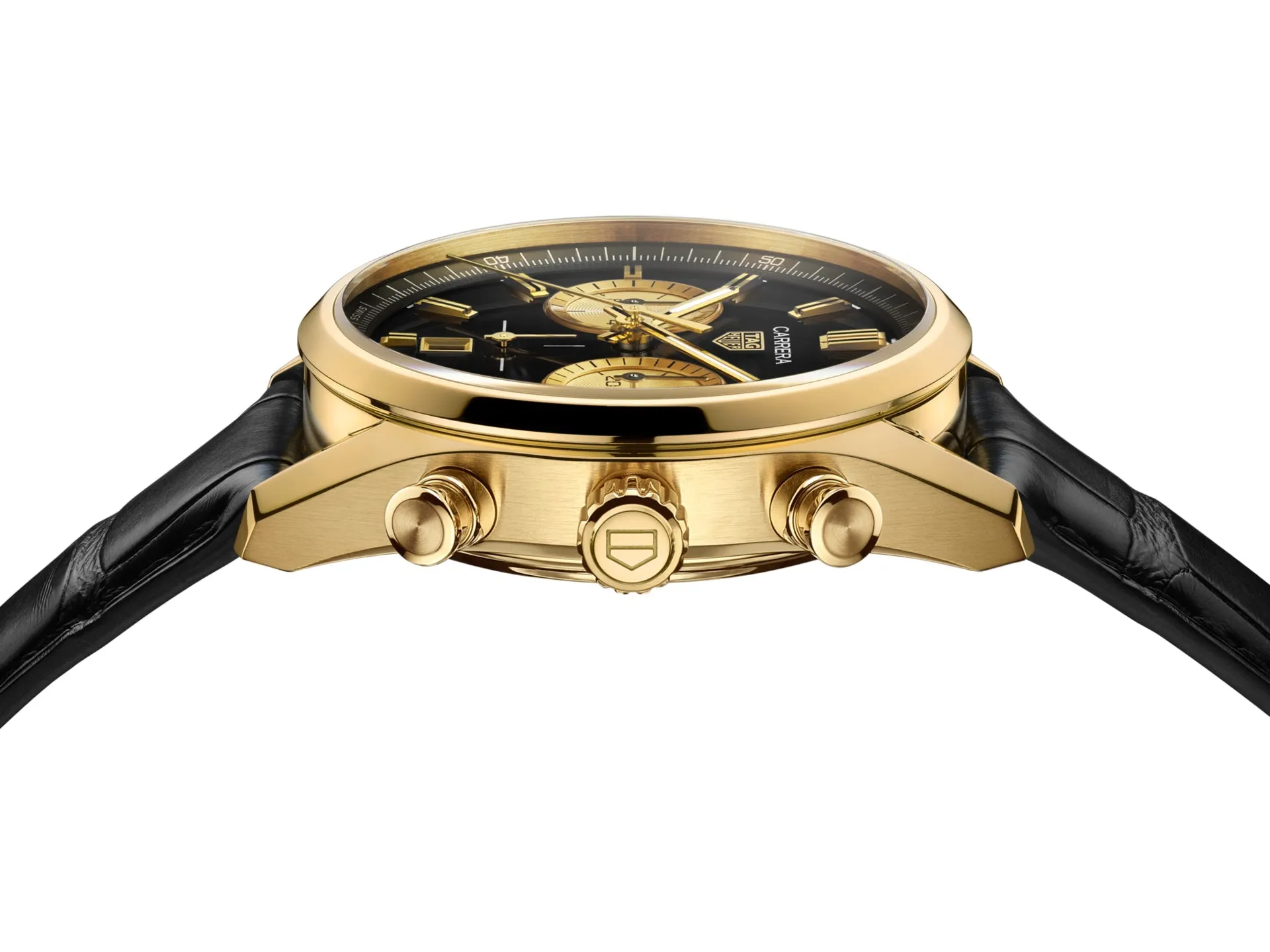 TAG Heuer Carrera Chronograph Gold Watch sold by C.W. Sellors product image thumbnail 4