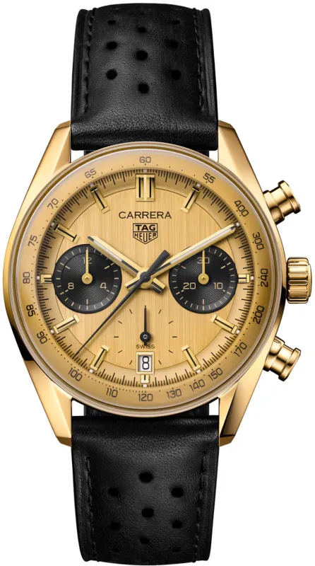 TAG Heuer Carrera Chronograph Gold Watch sold by C.W. Sellors