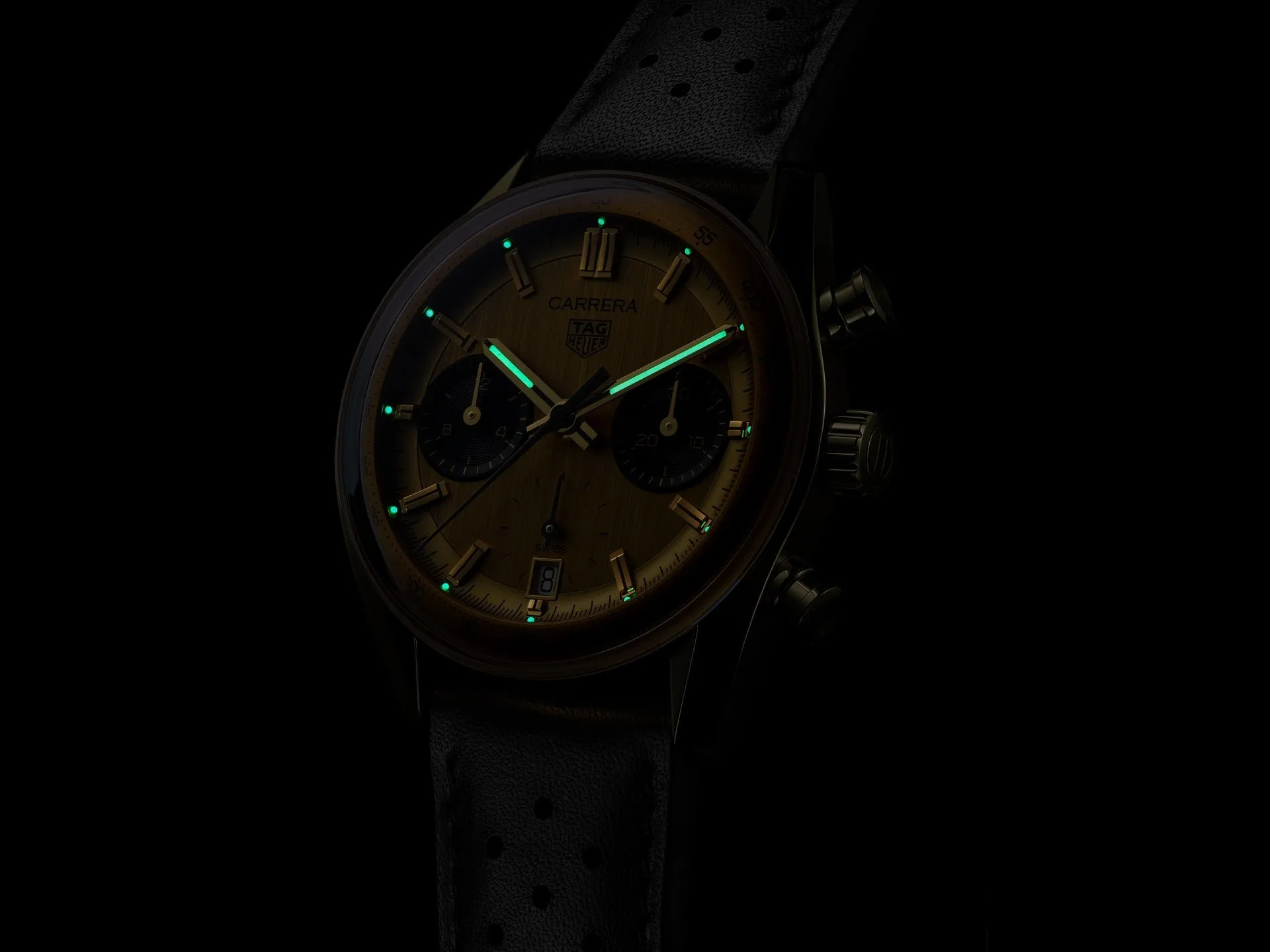 TAG Heuer Carrera Chronograph Gold Watch sold by C.W. Sellors product image thumbnail 3