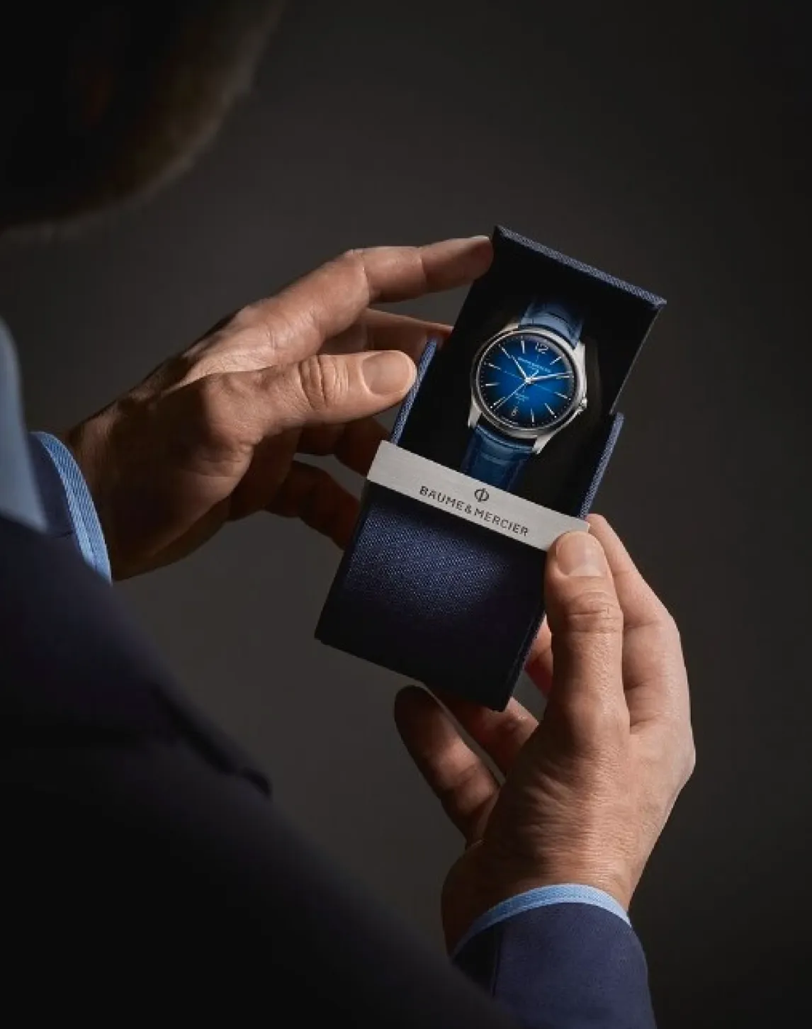 Baume et Mercier Clifton Baumatic Blue Watch sold by C.W. Sellors product image thumbnail 4